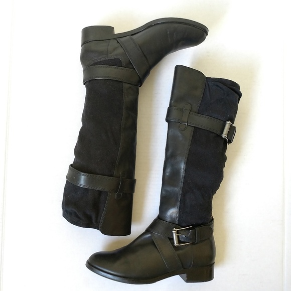Cole Haan Shoes - Cole Haan black riding boots Whitley stretch air